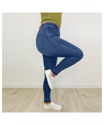 Plus Size Jeans for Women Comfort Slim Fit Jean Stretch Elastic Waist Denim Pants Skinny Leg Jean Baggy Jeans with Pockets A-...