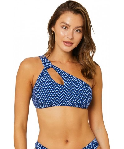 Women's Standard Bandeau One Shoulder Bikini Top Swimsuit Cleo Indigo $31.05 Swimsuits