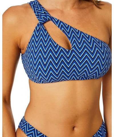 Women's Standard Bandeau One Shoulder Bikini Top Swimsuit Cleo Indigo $31.05 Swimsuits