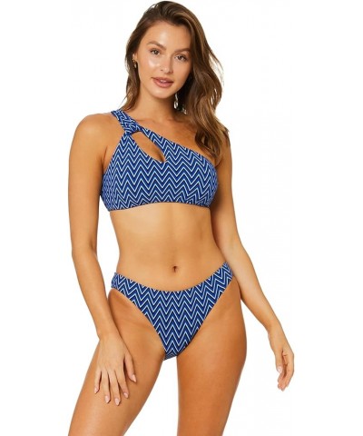 Women's Standard Bandeau One Shoulder Bikini Top Swimsuit Cleo Indigo $31.05 Swimsuits