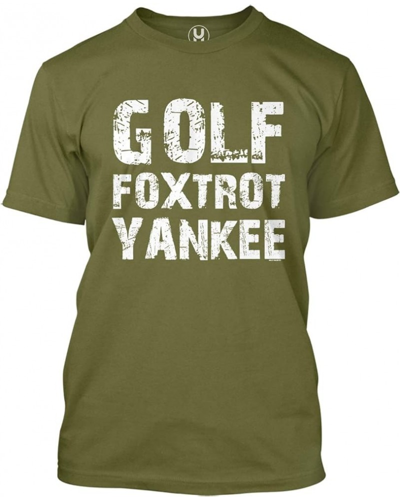 Golf Foxtrot Yankee - GFY Go Fuck Yourself Men's T-Shirt Olive $12.95 T-Shirts