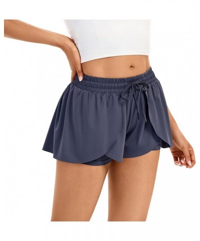 Flowy Running Shorts for Women Gym Yoga Workout Athletic Tennis Skirt Sweat Short Skort Cute Trendy Clothes Summer Grey $16.7...