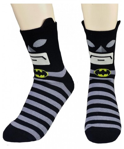 Women's Superheroes and Villains Cute Cartoon Hero Socks Set Stripes and Ears 5 Pair $10.39 Socks