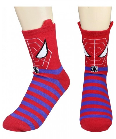 Women's Superheroes and Villains Cute Cartoon Hero Socks Set Stripes and Ears 5 Pair $10.39 Socks