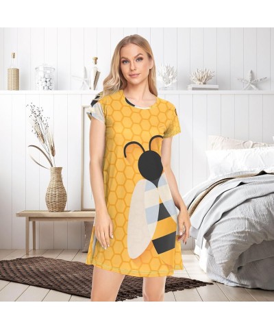 Women's PJ Nightshirt, Short Sleeves Nightgown Sleepwear Lingerie Sleep Dress(S-2XL) Multi 16 $11.48 Sleep & Lounge