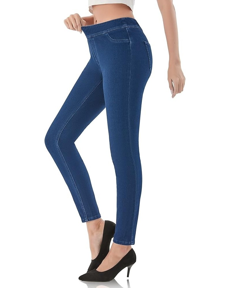 Pull-On Jeggings for Women High Waisted Skinny Stretchy Denim Classic Jeans with Pockets Medium Blue $13.68 Jeans