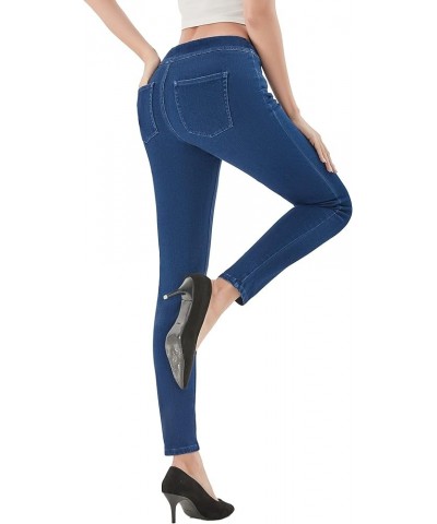 Pull-On Jeggings for Women High Waisted Skinny Stretchy Denim Classic Jeans with Pockets Medium Blue $13.68 Jeans