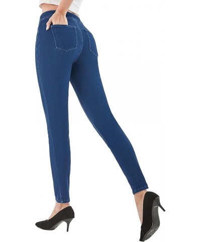 Pull-On Jeggings for Women High Waisted Skinny Stretchy Denim Classic Jeans with Pockets Medium Blue $13.68 Jeans