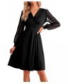 Women's Fall Fashion 2023 Long Sleeve Stylish Casual V-Neck Slim Dress Clothes Black $9.58 Dresses