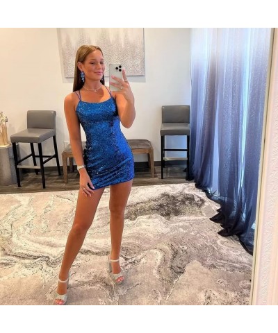 Short Tight Homecoming Dresses for Teens Sparkly Sequin Backless Mini Prom Cocktail Party Gowns Emerald Green $26.09 Dresses