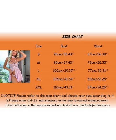 Lingerie for Women Cutout Babydoll Chemise Exotic Nightgowns Sheer Lace Lingerie Sleepwear Teddy Nightdress with Garter Belt ...