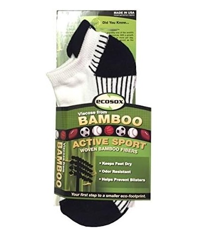 Viscose From Bamboo Women's Running & Sport Tab Socks Black / White $8.88 Activewear