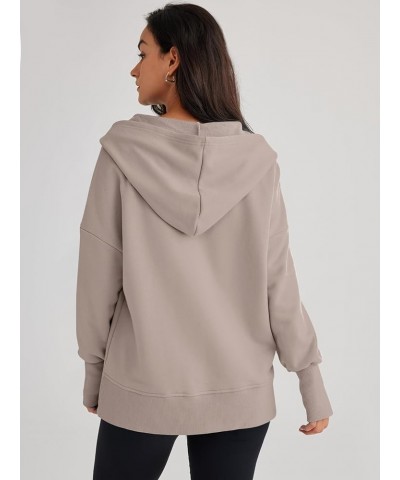 Womens Oversized Button Hoodies Sweatshirts Pullover Casual Long Sleeve Tops with Pockets Fall Winter 2023 Coffeegrey $13.74 ...