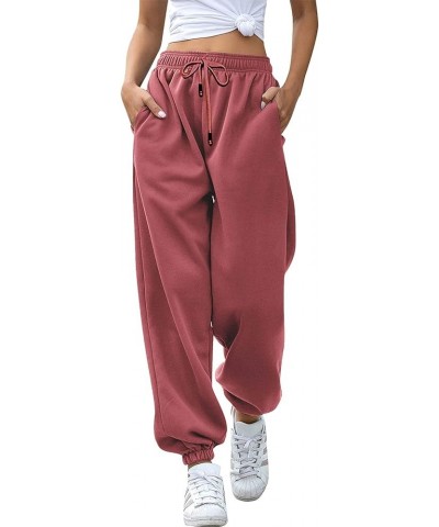 Women's Casual Baggy Sweatpants Athletic Workout Drawstring High Waisted Cinch Bottom Gym Lounge Joggers with Pockets Drawstr...