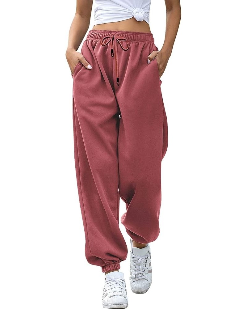 Women's Casual Baggy Sweatpants Athletic Workout Drawstring High Waisted Cinch Bottom Gym Lounge Joggers with Pockets Drawstr...