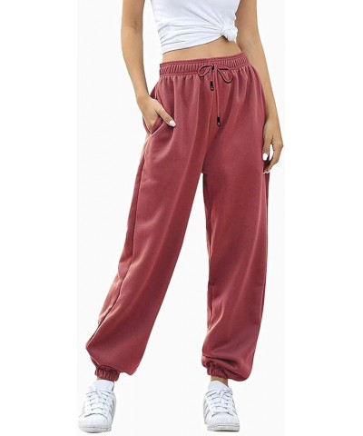 Women's Casual Baggy Sweatpants Athletic Workout Drawstring High Waisted Cinch Bottom Gym Lounge Joggers with Pockets Drawstr...