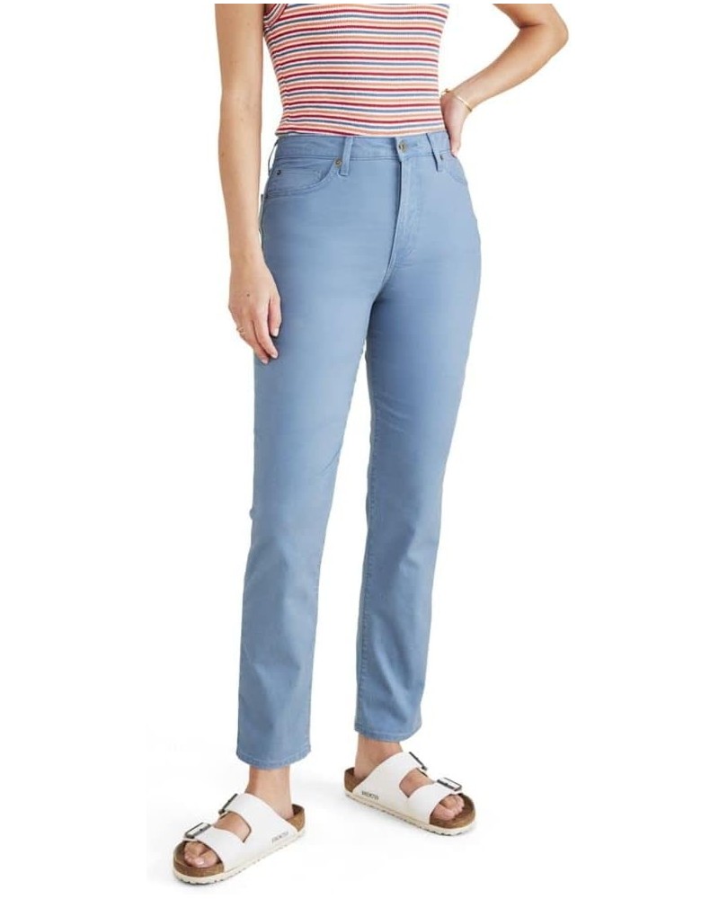 Women's Slim Fit High Rise Jean Cut Pants Oceanview Blue $13.37 Jeans