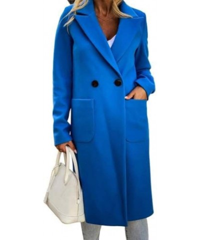 Coat Women's Lapel Collar Button Pocket Long Coat Warm Coat Coat Plus Size Women's Coat Women's Coat (Color : Black, Size : L...