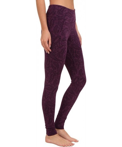 Women's Nadia Paisley Leggings Deep Purple $30.21 Leggings