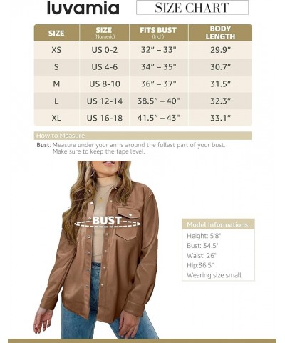 Faux Leather Jackets for Women Long Sleeve Oversized Shackets with Pocket Belted Pleather Jacket Moto Biker Coat Pecan Brown ...