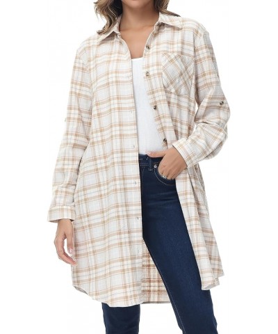 Women's Button Down Long Plaid Flannel Shirt,Plus Size Casual Roll Up Long Sleeve Shirts(S-4X) Regular Fit 11618 $15.64 Blouses