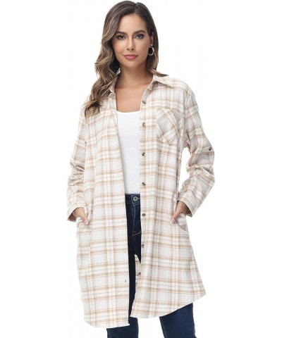 Women's Button Down Long Plaid Flannel Shirt,Plus Size Casual Roll Up Long Sleeve Shirts(S-4X) Regular Fit 11618 $15.64 Blouses