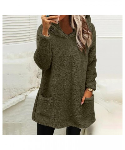 Jackets for Women,Casual Fleece Fuzzy Faux Shearling Warm Winter Outwear Jackets Shaggy Coat E2-green $3.44 Coats