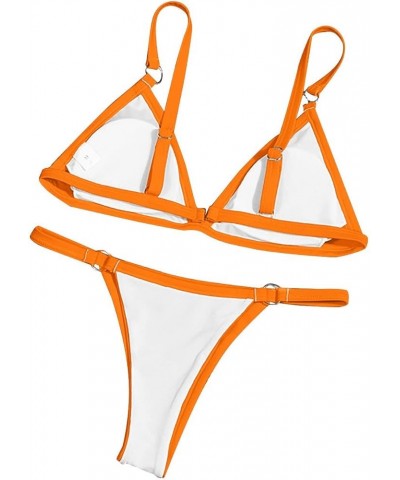 Sexy Lingerie Set for Women, Corset Solid Mesh Sleepwear Underwear Set Women Sexy Lingerie 3-orange $13.69 Lingerie