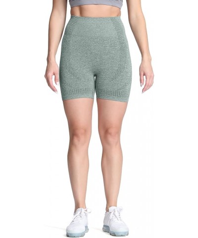 Vital Seamless Biker Shorts for Women High Waist Workout Shorts Booty Running Yoga Shorts A Khaki Marl $12.25 Activewear