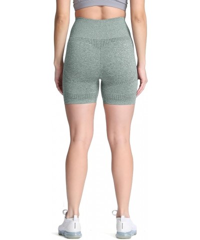 Vital Seamless Biker Shorts for Women High Waist Workout Shorts Booty Running Yoga Shorts A Khaki Marl $12.25 Activewear