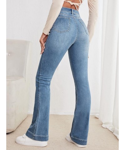 Womens Jeans Jeans for Women Seam Detail Flare Leg Jeans (Color : Medium Wash, Size : Small) Medium Medium Wash $27.63 Jeans