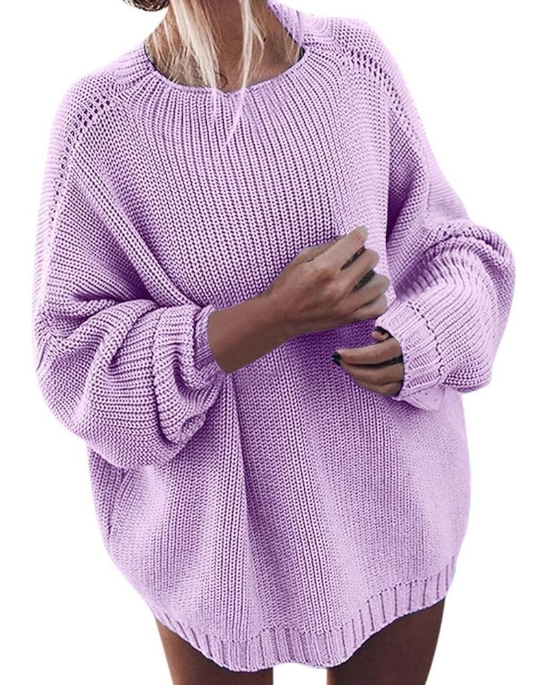 Womens Oversized Sweatshirts Solid Striped Crewneck Pullover Sweaters Casual Ladies 2023 Fall Casual Clothes 2114-hfgrbs-a-pu...