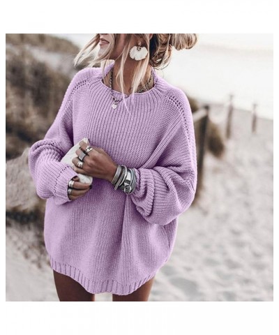 Womens Oversized Sweatshirts Solid Striped Crewneck Pullover Sweaters Casual Ladies 2023 Fall Casual Clothes 2114-hfgrbs-a-pu...