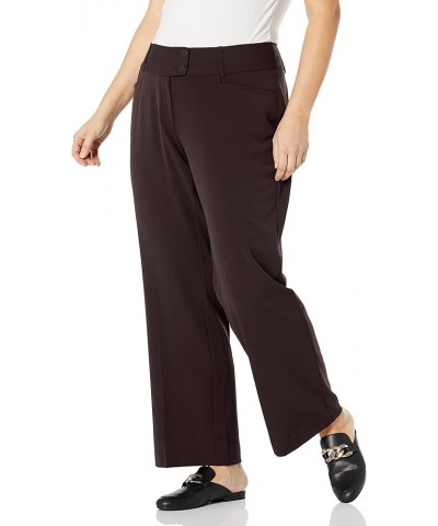 Women's Plus Size Curvy Fit Gabardine Bootcut Dress Pants 16-22 Vintage Wine $14.73 Pants