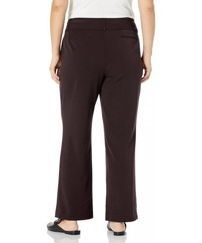 Women's Plus Size Curvy Fit Gabardine Bootcut Dress Pants 16-22 Vintage Wine $14.73 Pants