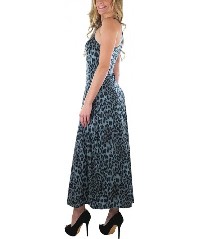 Women's Maxi Sleeveless Summer Long Dress Animal Print - Black $13.74 Dresses