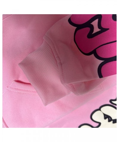 Y2k Zip Up Hoodie Women Puff Print Hoodie Vintage Graphic Streetwear Harajuku Sweater Aesthetic Grunge Jacket B-pink $13.44 H...