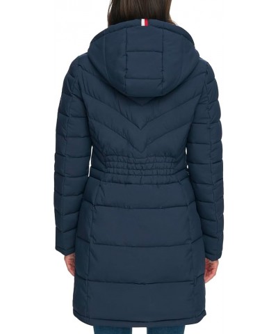 Zip-Up Packable Long Jacket Navy $48.76 Jackets