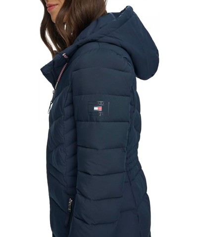 Zip-Up Packable Long Jacket Navy $48.76 Jackets