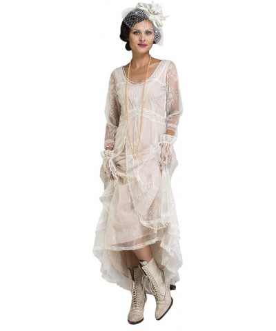 40163 Women's Downton Abbey Vintage Style Wedding Dress in Ivory/Peach Ivory/Peach $126.00 Dresses