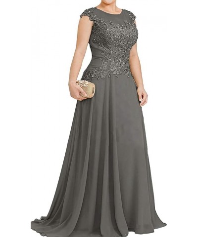 Women Long Beaded Chiffon Bridesmaid Dresses Prom Formal Dress Style 2 - Grey $16.32 Dresses