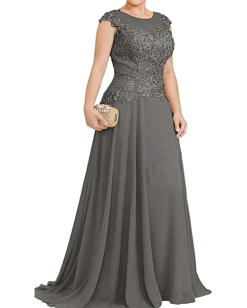 Women Long Beaded Chiffon Bridesmaid Dresses Prom Formal Dress Style 2 - Grey $16.32 Dresses