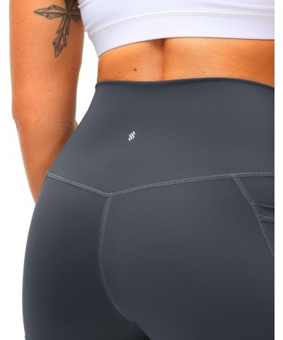 Women's High Waist Yoga Shorts with Side Pockets Tummy Control Running Gym Workout Biker Shorts for Women 8" /3 3 Inch 3" Dar...