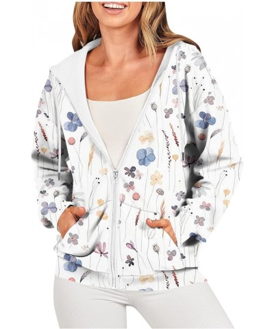 Zip Up Jacket Women,Trendy Printed Hoodies For Women Women'S Casual Fashion Printed Long Sleeve Pullover Hoodies Zipper 2-lig...