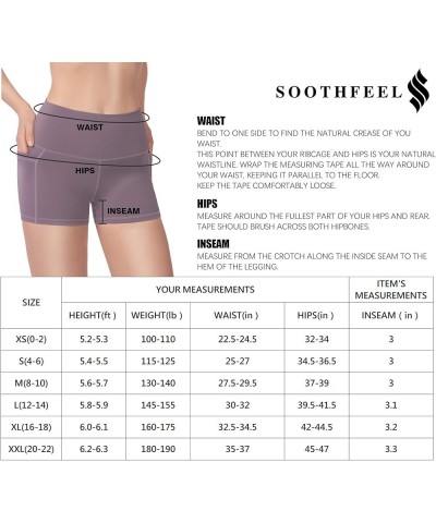 Women's High Waist Yoga Shorts with Side Pockets Tummy Control Running Gym Workout Biker Shorts for Women 8" /3 3 Inch 3" Dar...