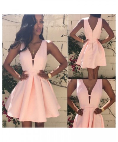 V-Neck Sexy Mini Homecoming Dresses Short Formal Prom Party Gowns for Women Lavender $30.75 Dresses