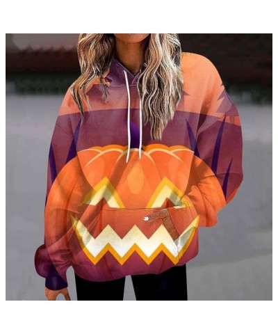 Womens Pullover Fall Tie Dye Gradient Graphic Hoodie Drawstring Long Sleeve Sweatshirt Winter Oversized Casual Outfits W33-ye...