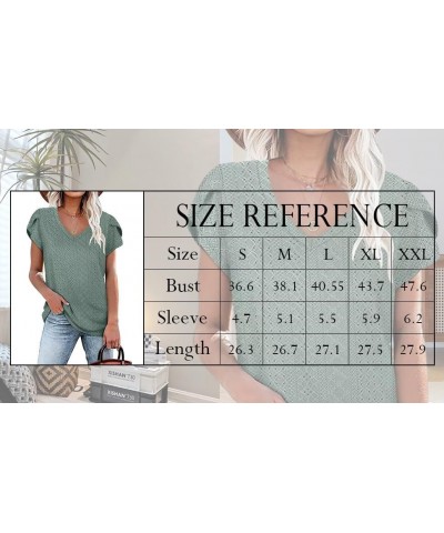 Summer Tops for Women 2023 Trendy Cute Shirts Causal V Neck T Shirts Short Sleeve Blouses Grey $17.27 Blouses