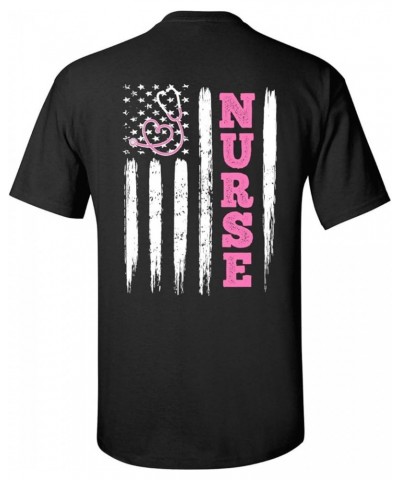 American Flag First Responder Front Line Workers Occupation Short Sleeve T-Shirt Nurse Black $10.59 T-Shirts