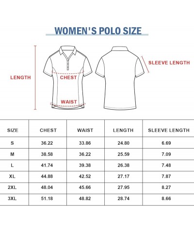 Women's Polo Shirt 3/4 Long Sleeve Golf Quick Dry T Shirts UPF 50+ Athletic Casual Work Shirts Tops for Women Short Sleeve-wh...